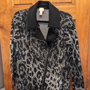 Chicos Asymmetrical Zipper Sweater Dress Size L/12